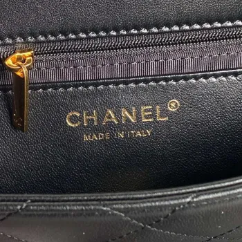 Chanel AS5176 Flap Bag 24K   Black