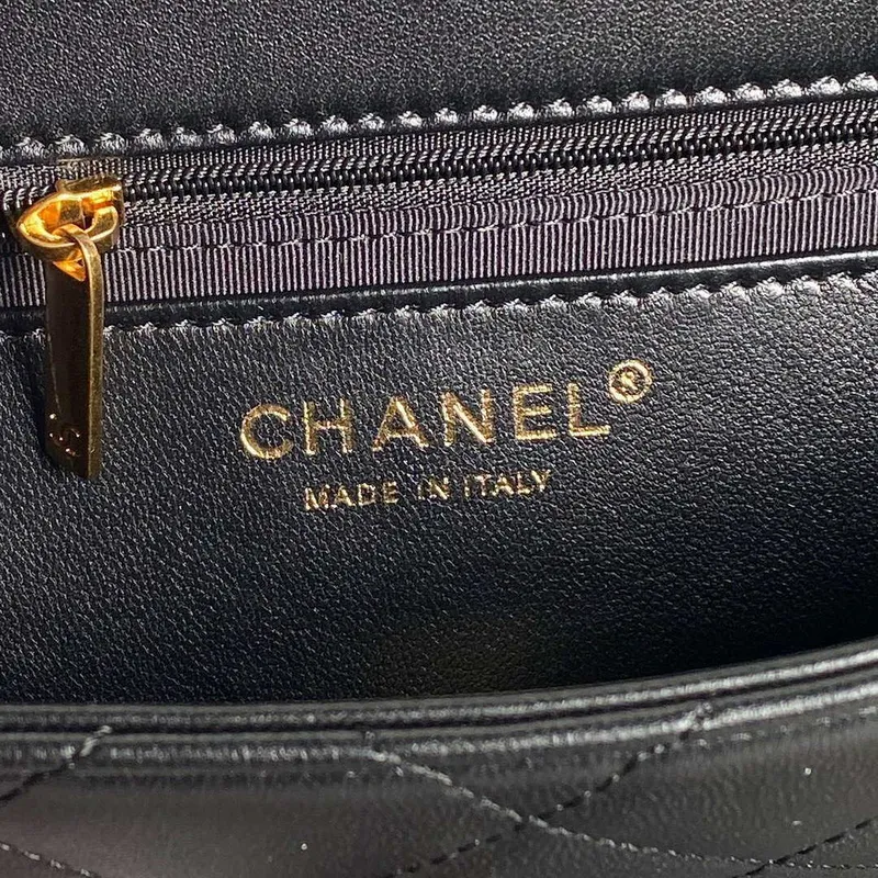 Chanel AS5176 Flap Bag 24K   Black