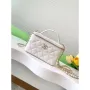 Chanel AP4404 Long Vanity with Chain Grained Calfskin & Gold Tone Metal White