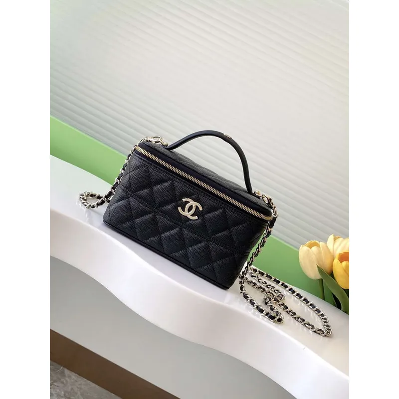Chanel AP4404 Long Vanity with Chain Grained Calfskin & Gold Tone Metal