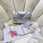 Chanel 25S Flap Silver Lambskin Bag AP5485 Silver