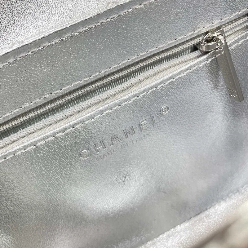 Chanel 25S Flap Silver Lambskin Bag AP5485 Silver