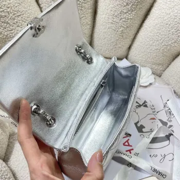 Chanel 25S Flap Silver Lambskin Bag AP5485 Silver