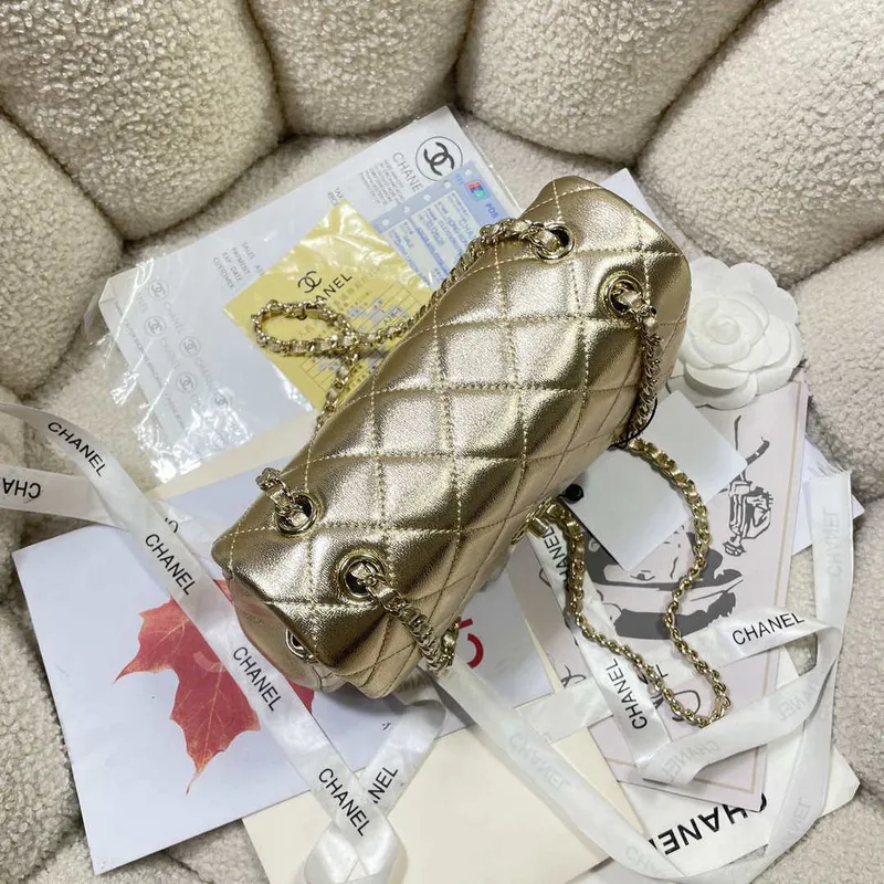 Chanel 25S Flap Gold Lambskin Bag AP5485 gold