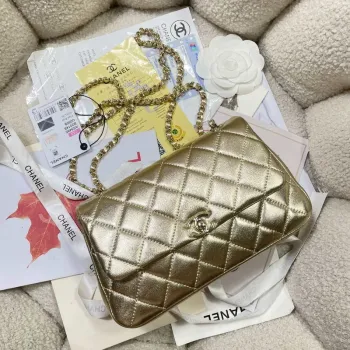 Chanel 25S Flap Gold Lambskin Bag AP5485 gold