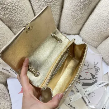 Chanel 25S Flap Gold Lambskin Bag AP5485 gold