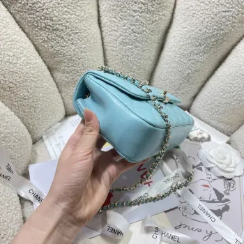 Chanel 25S Flap Blue Lambskin Bag AP5485 gold