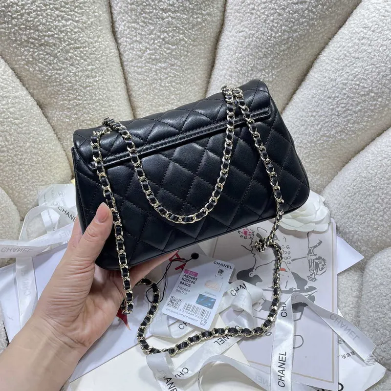 Chanel 25S Flap Black Lambskin Bag AP5485 gold