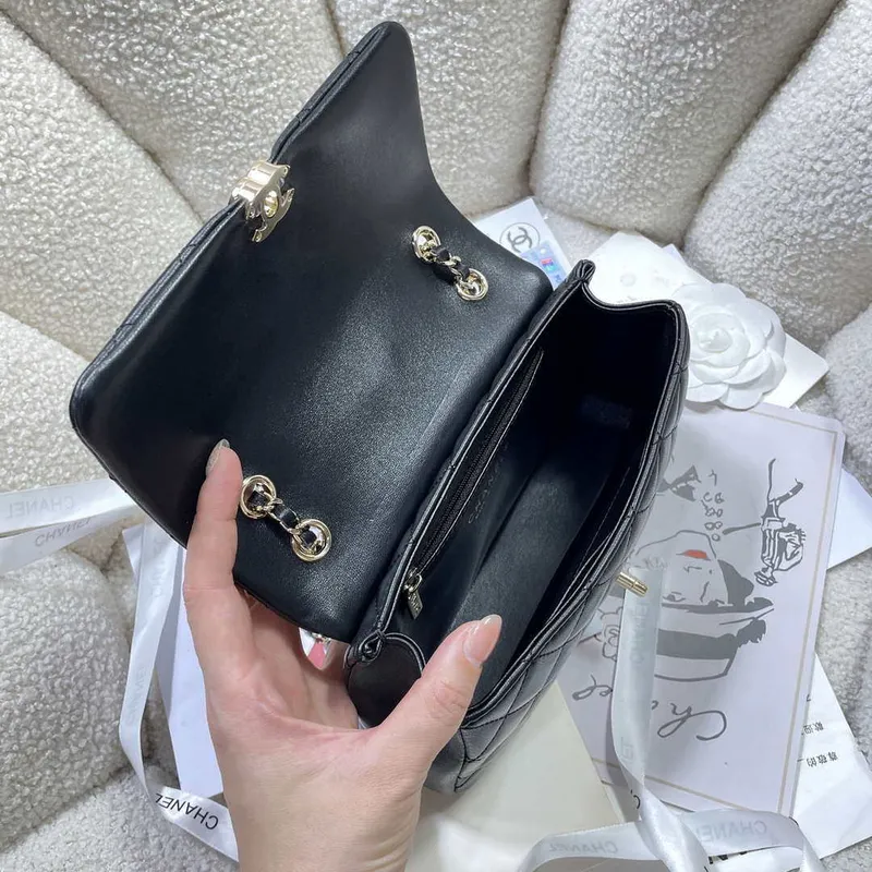Chanel 25S Flap Black Lambskin Bag AP5485 gold