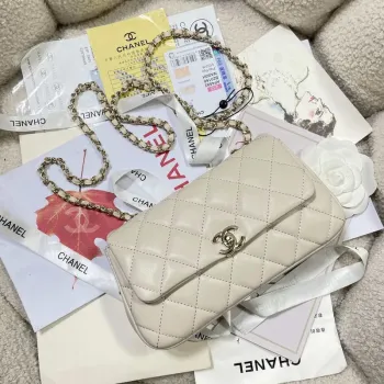 Chanel AP4592 25S Mini Flap White Lambskin gold