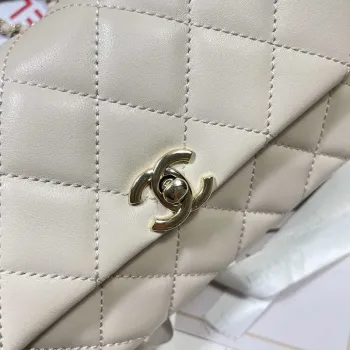 Chanel AP4592 25S Mini Flap White Lambskin gold