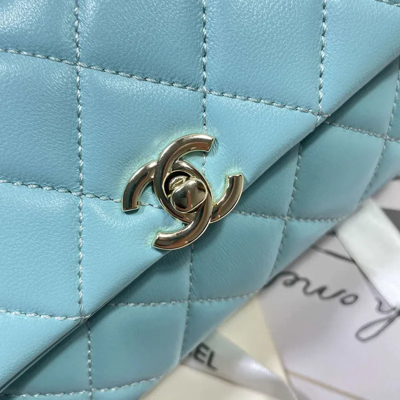 Chanel AP4592 25S Mini Flap Lake blue Lambskin gold