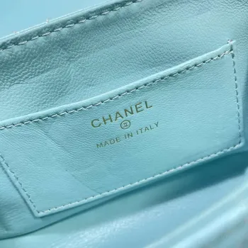 Chanel AP4592 25S Mini Flap Lake blue Lambskin gold