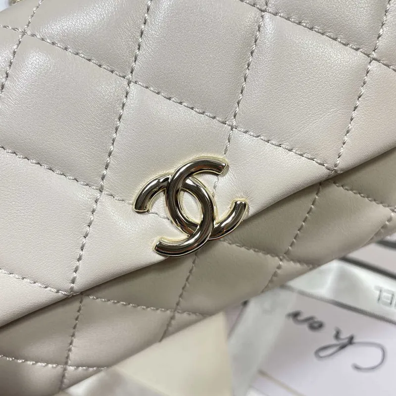Chanel AP4593 25S Mini Flap White Lambskin with Gold