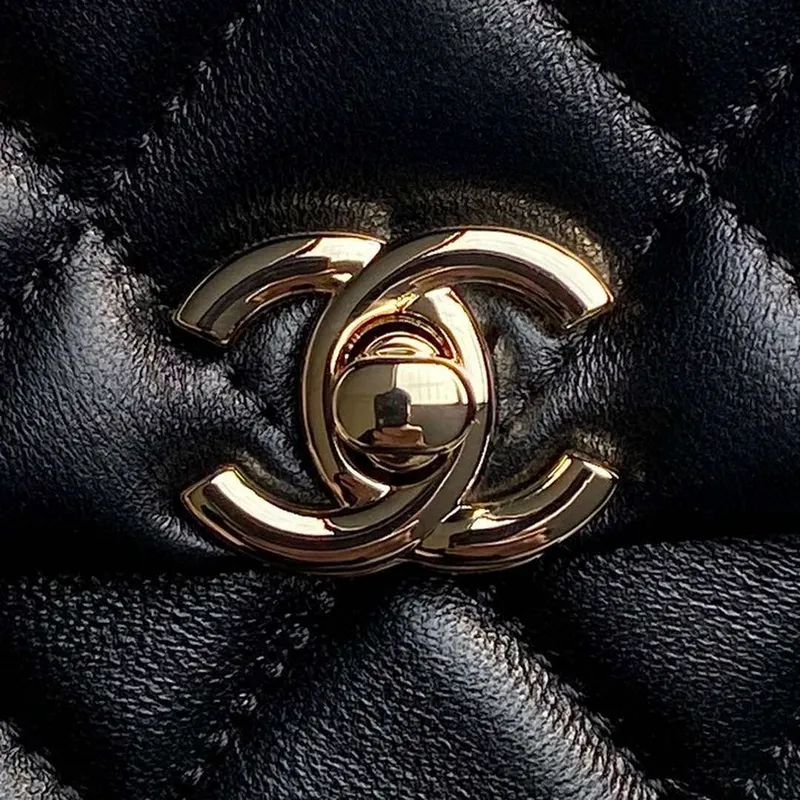 Chanel AP4592 25S Mini Flap Black Lambskin gold