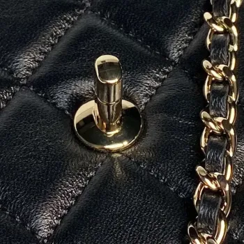 Chanel AP4592 25S Mini Flap Black Lambskin gold
