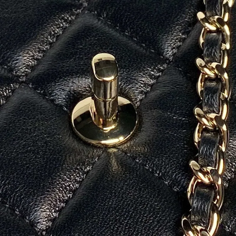 Chanel AP4592 25S Mini Flap Black Lambskin gold