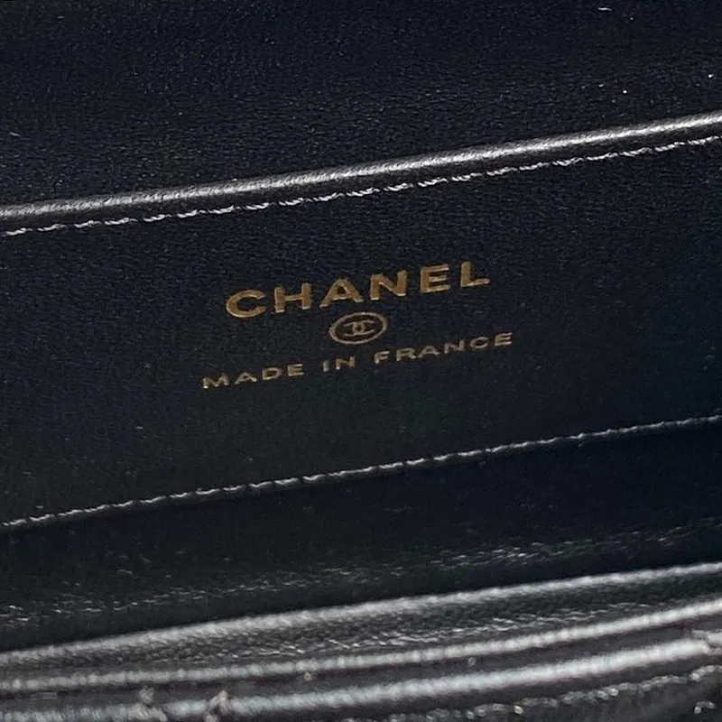 Chanel AP4592 25S Mini Flap Black Lambskin gold