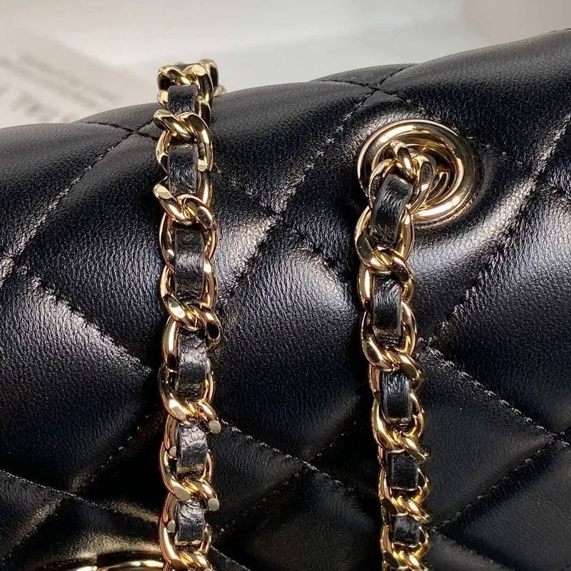 Chanel AP4592 25S Mini Flap Black Lambskin gold