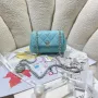 Chanel AP4593 25S Mini Flap Lake blue Lambskin with Gold