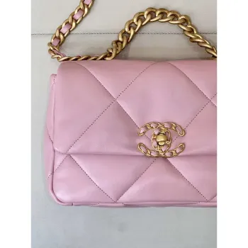Chanel AS1160 Chanel 19 Handbag Flap Lambskin Pink