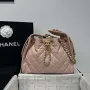 Chanel AS5293 Small Hobo Calfskin & Gold Tone Metal Pink