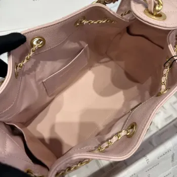 Chanel AS5293 Small Hobo Calfskin & Gold Tone Metal Pink