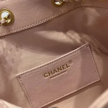 Chanel AS5293 Small Hobo Calfskin & Gold Tone Metal Pink