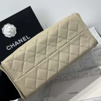 Chanel AS5293 Small Hobo Calfskin & Gold Tone Metal Apricot