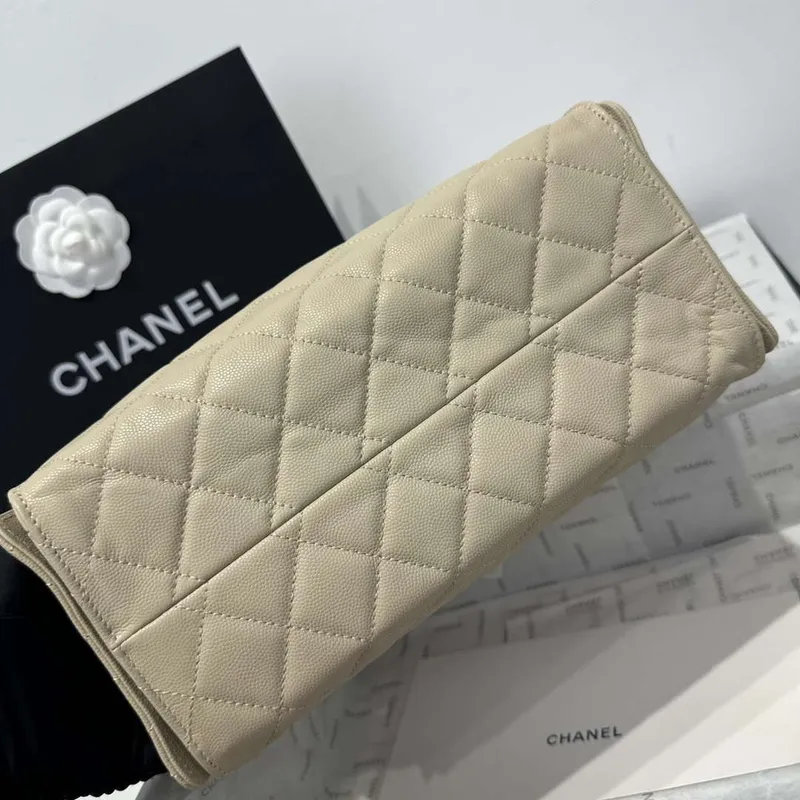 Chanel AS5293 Small Hobo Calfskin & Gold Tone Metal Apricot