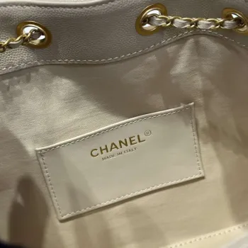 Chanel AS5293 Small Hobo Calfskin & Gold Tone Metal Apricot