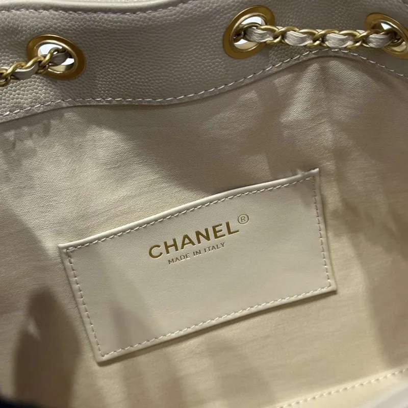 Chanel AS5293 Small Hobo Calfskin & Gold Tone Metal Apricot