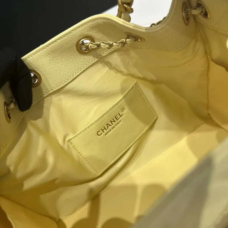 Chanel AS5293 Small Hobo Calfskin & Gold Tone Metal Yellow