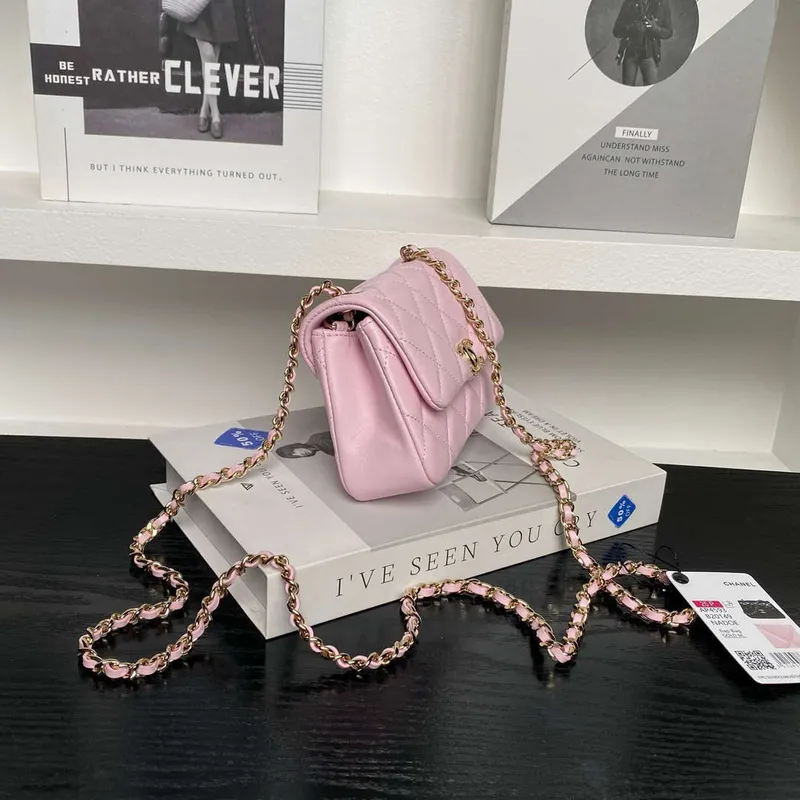 Chanel AP4593 25S Mini Flap Lambskin Pink gold