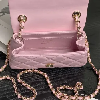 Chanel AP4593 25S Mini Flap Lambskin Pink gold