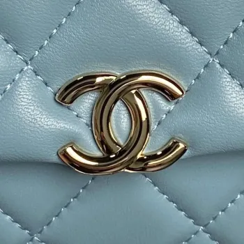 Chanel AP4593 25S Mini Flap Lambskin Blue gold