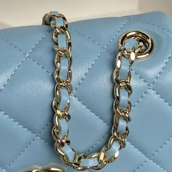 Chanel AP4593 25S Mini Flap Lambskin Blue gold