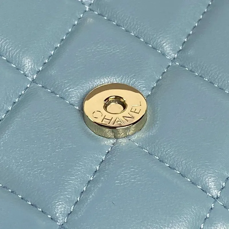Chanel AP4593 25S Mini Flap Lambskin Blue gold