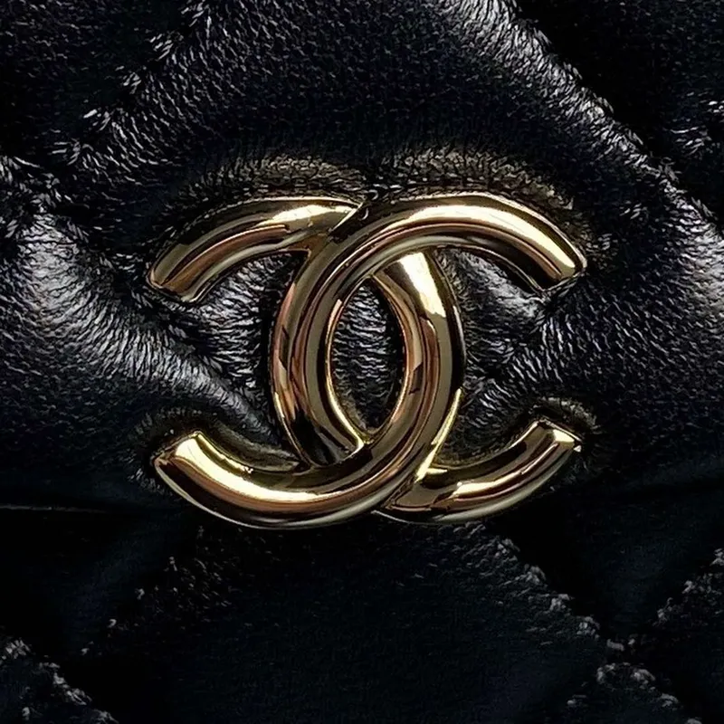Chanel AP4593 25S Mini Flap Lambskin Black gold