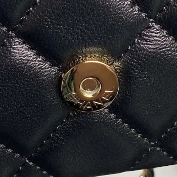 Chanel AP4593 25S Mini Flap Lambskin Black gold