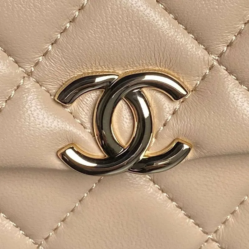 Chanel AP4593 25S Mini Flap Lambskin Apricot gold