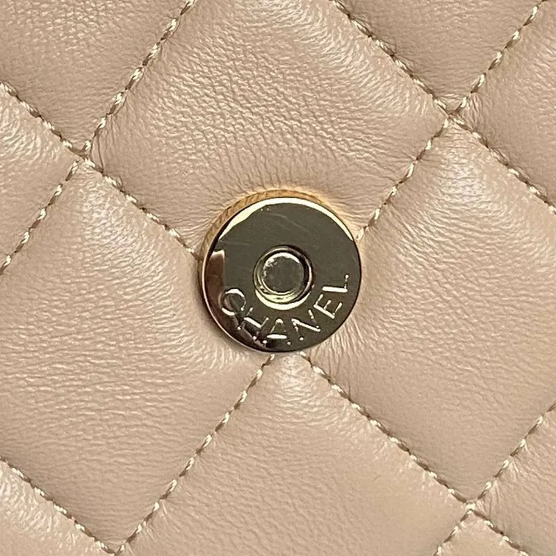 Chanel AP4593 25S Mini Flap Lambskin Apricot gold