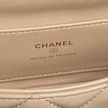 Chanel AP4593 25S Mini Flap Lambskin Apricot gold
