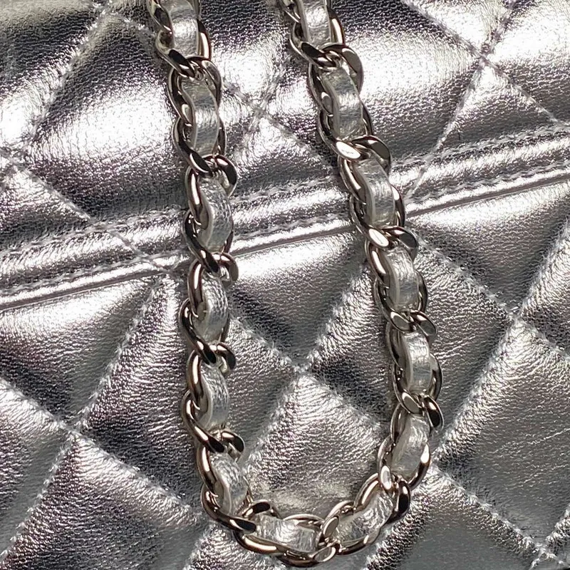 Chanel AP4592 25S Mini Flap Lambskind Silver