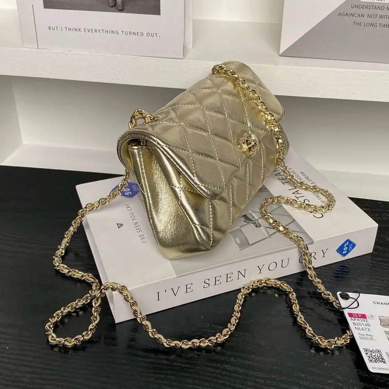 Chanel AP4592 25S Mini Flap Lambskin Gold