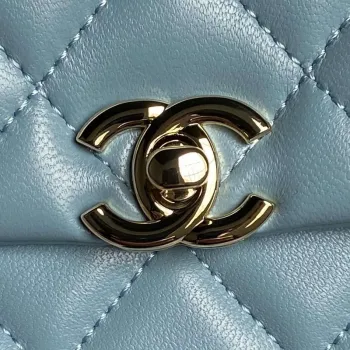 Chanel AP4592 25S Mini Flap Lambskin Blue gold