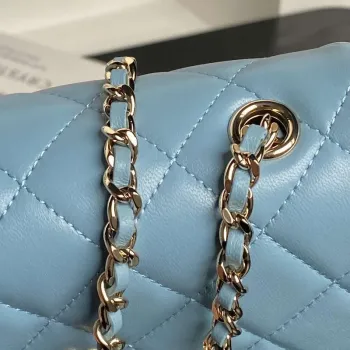 Chanel AP4592 25S Mini Flap Lambskin Blue gold