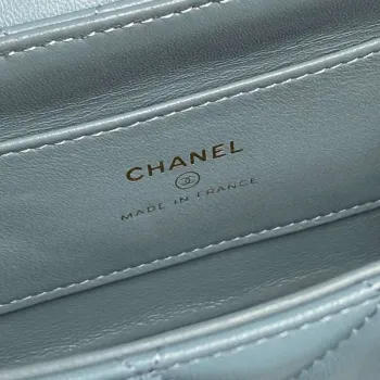 Chanel AP4592 25S Mini Flap Lambskin Blue gold