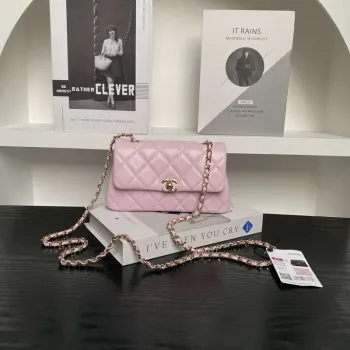 Chanel AP4592 25S Mini Flap Lambskin Pink gold