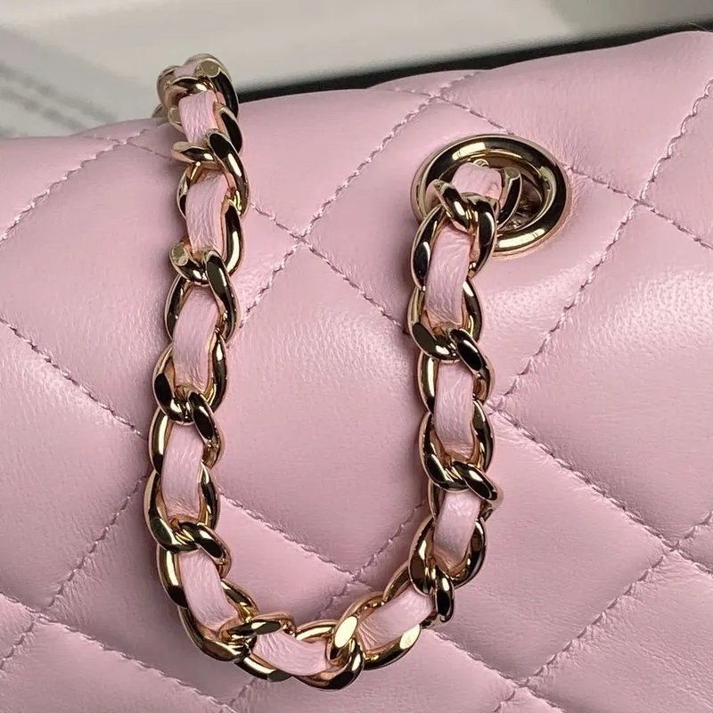 Chanel AP4592 25S Mini Flap Lambskin Pink gold